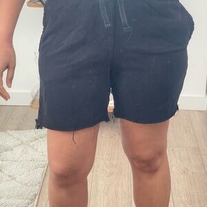 Black Drawstring men's Casual Shorts